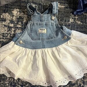 OshKosh B'gosh Denim and White Kids Skirtall